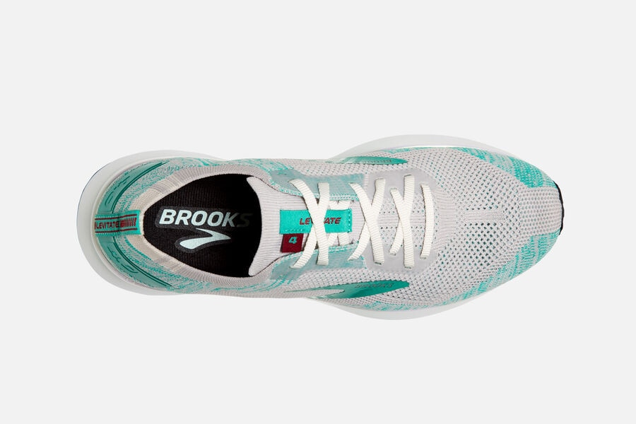 Brooks Running Shoes - Levitate 4 Road Womens - Grey/Turquoise - ZYE-971203